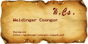Weidinger Csongor névjegykártya
